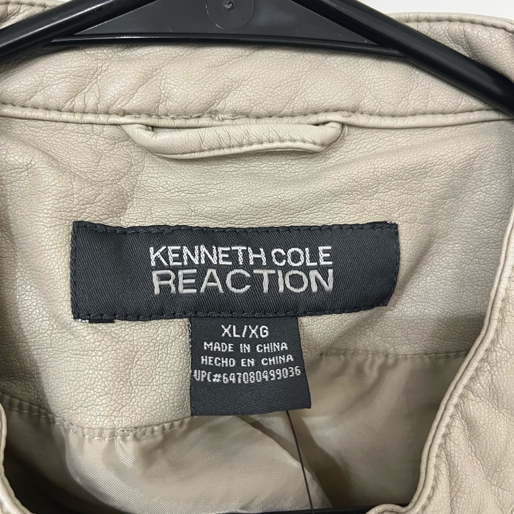 Beige Leather Jacket - Picture 3 of 3